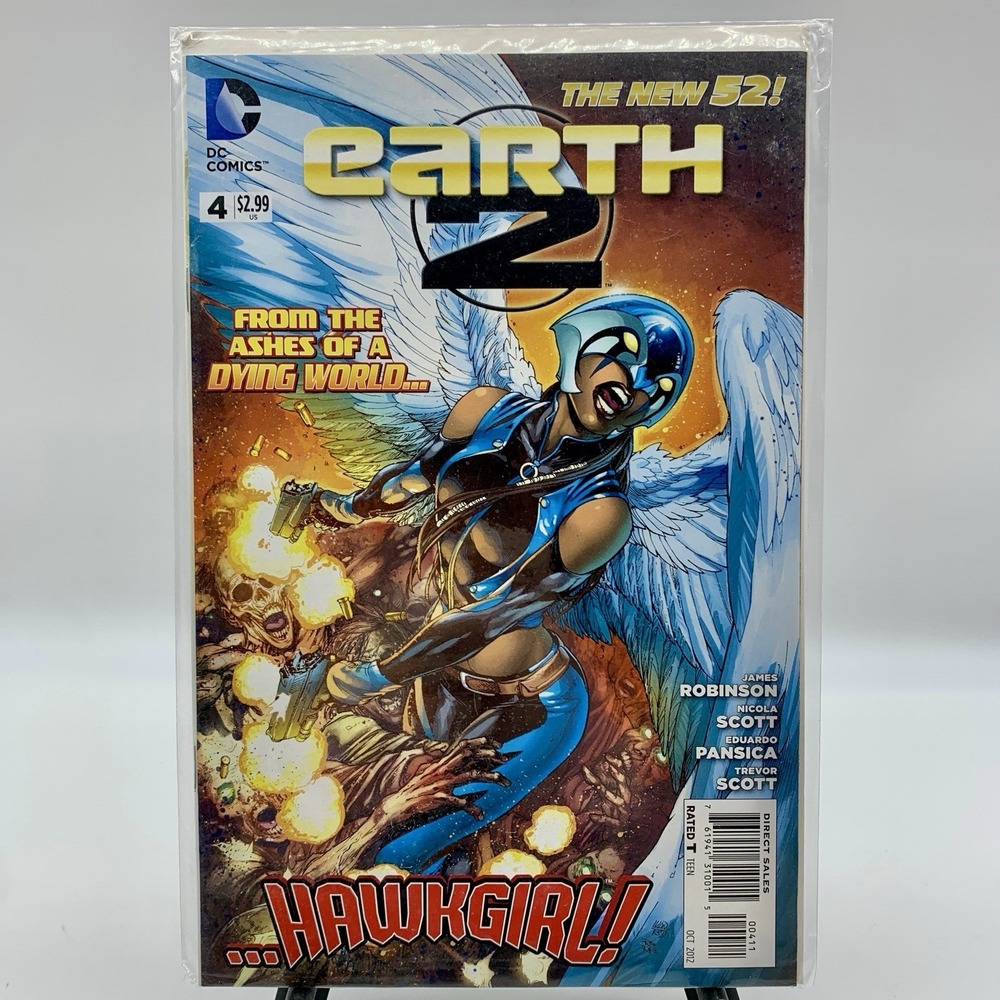 Earth 2 #4 HawkGirl! From The Ashes Of A Dying World 2012 DC Bagged And Boarded